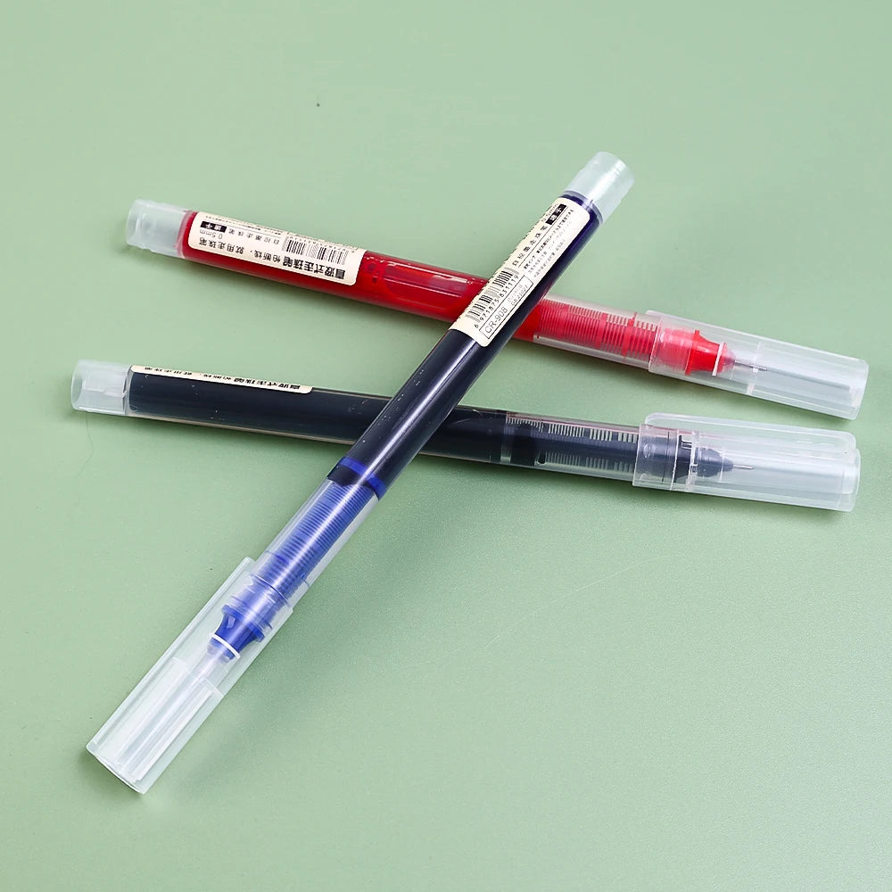 1-20Pcs Needle Type Gel Ink Pens Black/Blue/Red 0.5mm Liquid Ballpoint Pen Students Stationery School Office Writing Tool