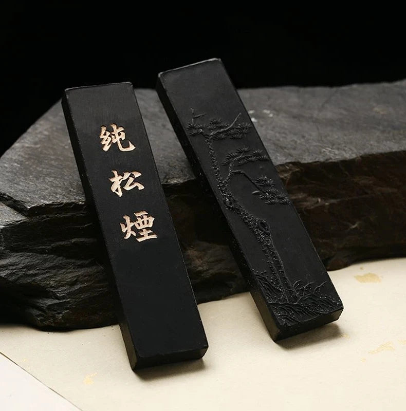 Handmade Pine Soot Ink Traditional Chinese Ink Stones Sumi Painting Ink Stick Huizhou Ink Mineral Cultural and Creative Gifts