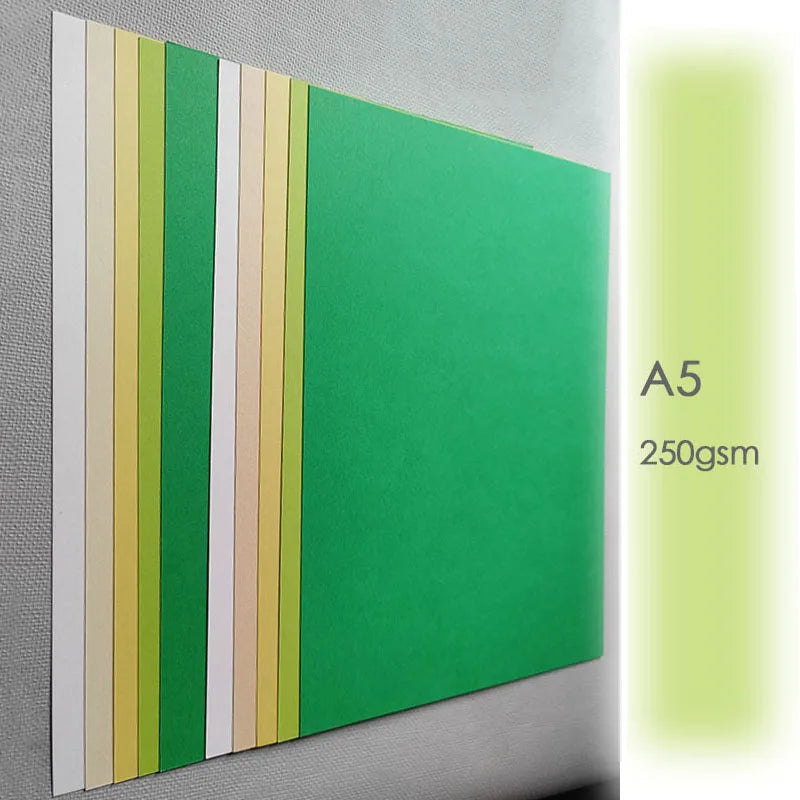 Rainbow 2 Sides Colored Cardstock DIY Blank Paper 250gsm for Postcards Crafts Origami Scrapbooking Party Decors Fun Cards Making
