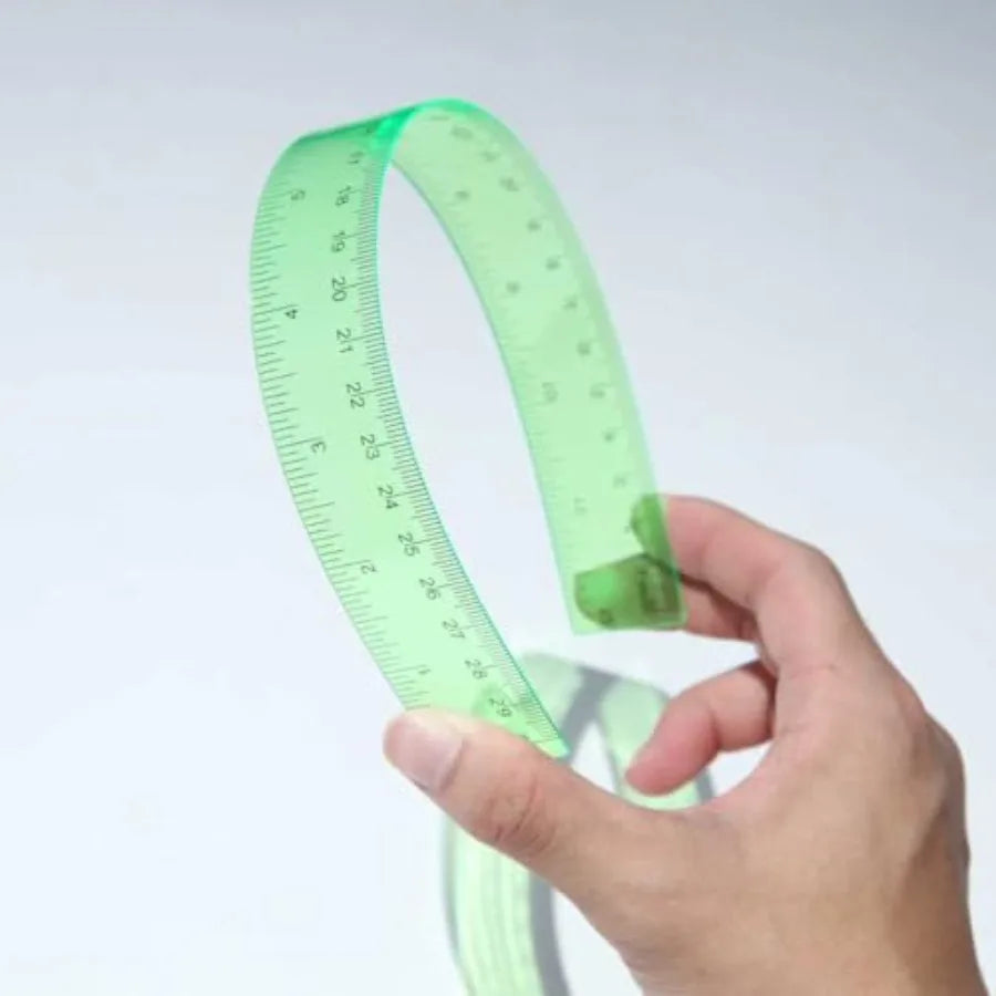 Classroom use, plastic, blue, durable and flexible 12-inch rulers in 8-pack for kids