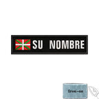 1PC 10cmX2.5cm Custom Name Flag Patch Stripes Badge Iron On Or Hook Loop Andalusia Extremadura Canary Islands Spain Galicia