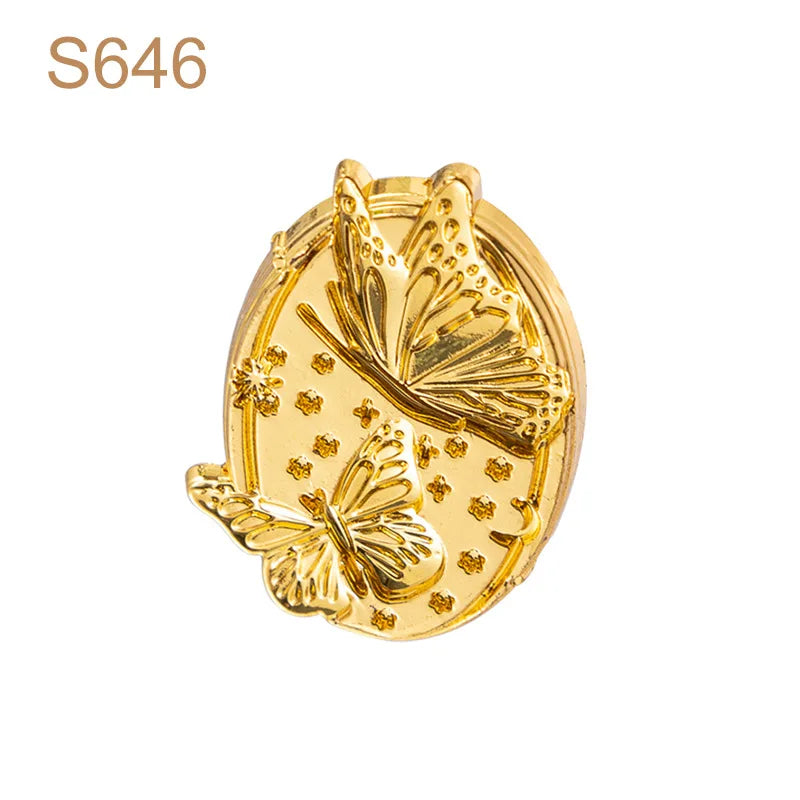 Plant Wax Stamp Seal Wax Print Thick Copper Head Carved Sealing Tool Holiday Party Invitation Letter Wedding Decorative
