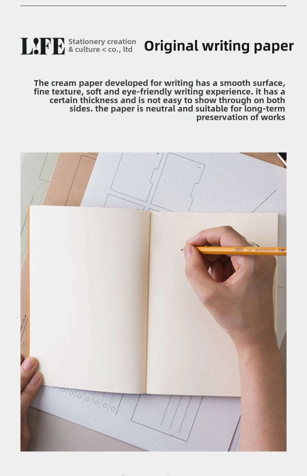 Japanese LIFE noble note section Notebook 100sheets Grid/Horizontal A4 A5 B4 B5 Pen Writing Notebook Office Stationery Supplies