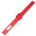 Precision Pocket Ruler T-Type Scribing Ruler Carpenty Square T Track Ruler Inch and Metric Measuring Marking Ruler W/ Slide Stop