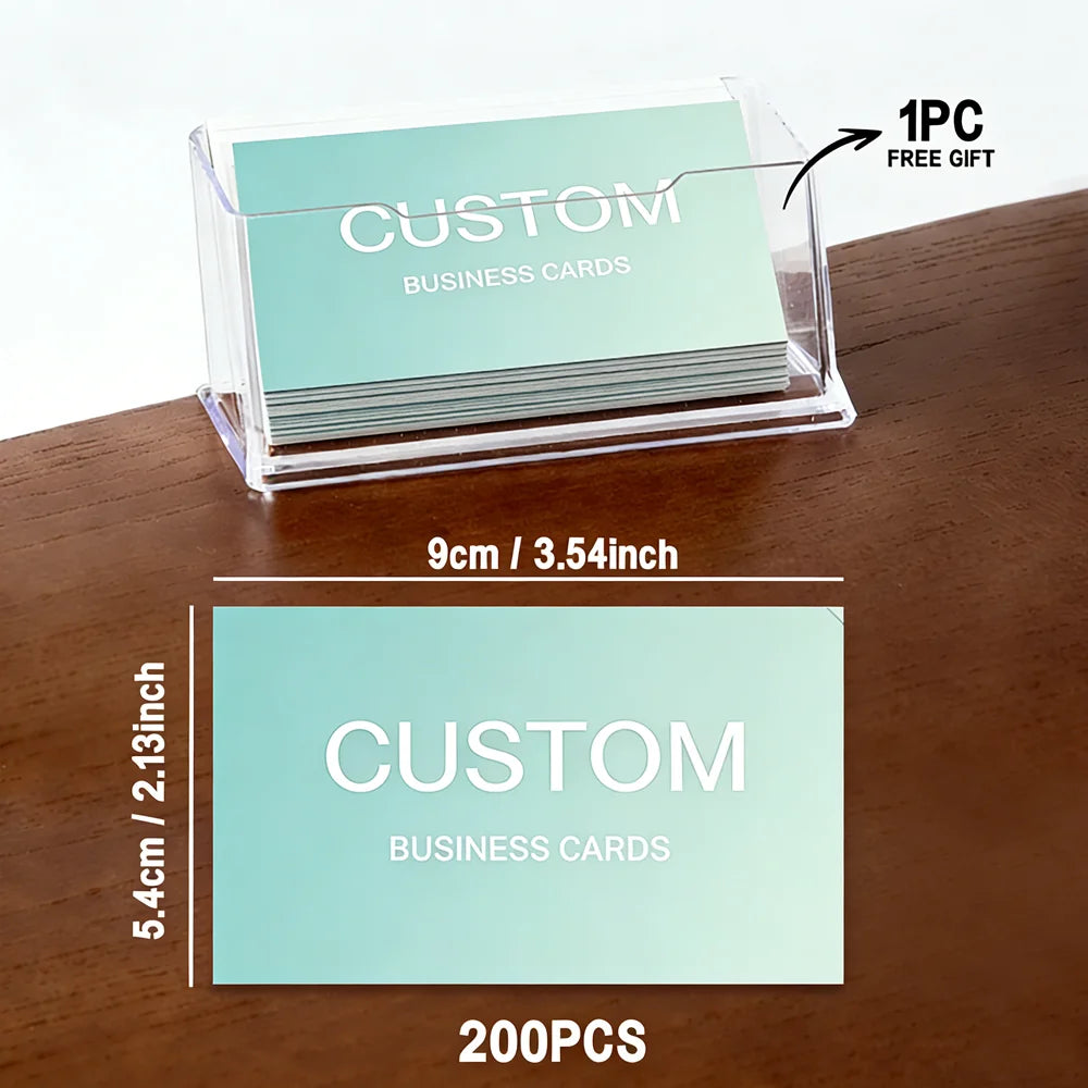 200pcs, Custom Business Cards/Cards, Desktop Business Cards, Thank You Cards, Waterproof Surface
