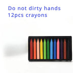 12Colors Wax Crayon Do not Dirty Hands Washable Crayons Drawing Painting Crayon Sticks Colored Wax Crayons Art Supply