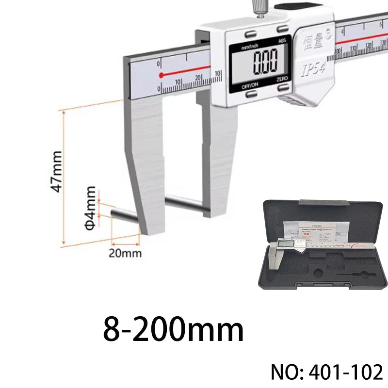 High Precision Stainless Steel Electronic Digital Calipers IP54 Vernier Boring Inner Diameter Measurement Tool