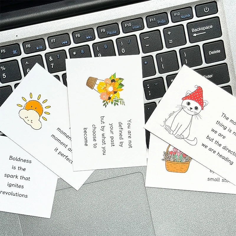 Mr Paper, 90 Inspirational Affirmation Cards Student Stationery Supplies kawaii stationery cardstock paper affirmation cards