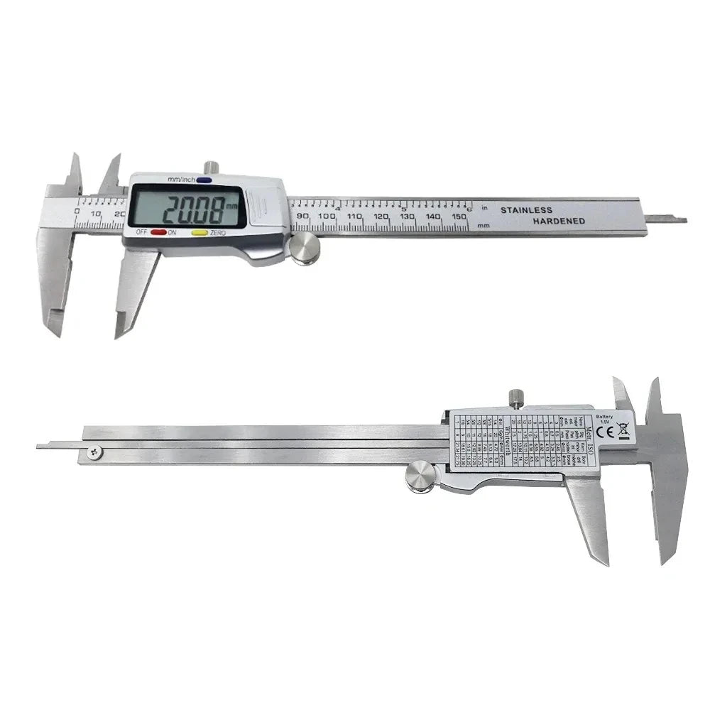 New 6 Inch 150mm Digital Vernier Caliper Micrometer Measuring Tool Depth Ruler Messschieber Paquimetro