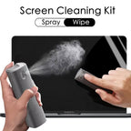1/2/3pc 2 In 1 Screen Cleaner Spray Portable Tablet Mobile Phone Touch Screen Microfiber Cloth Dust Removal Cleaning Tool