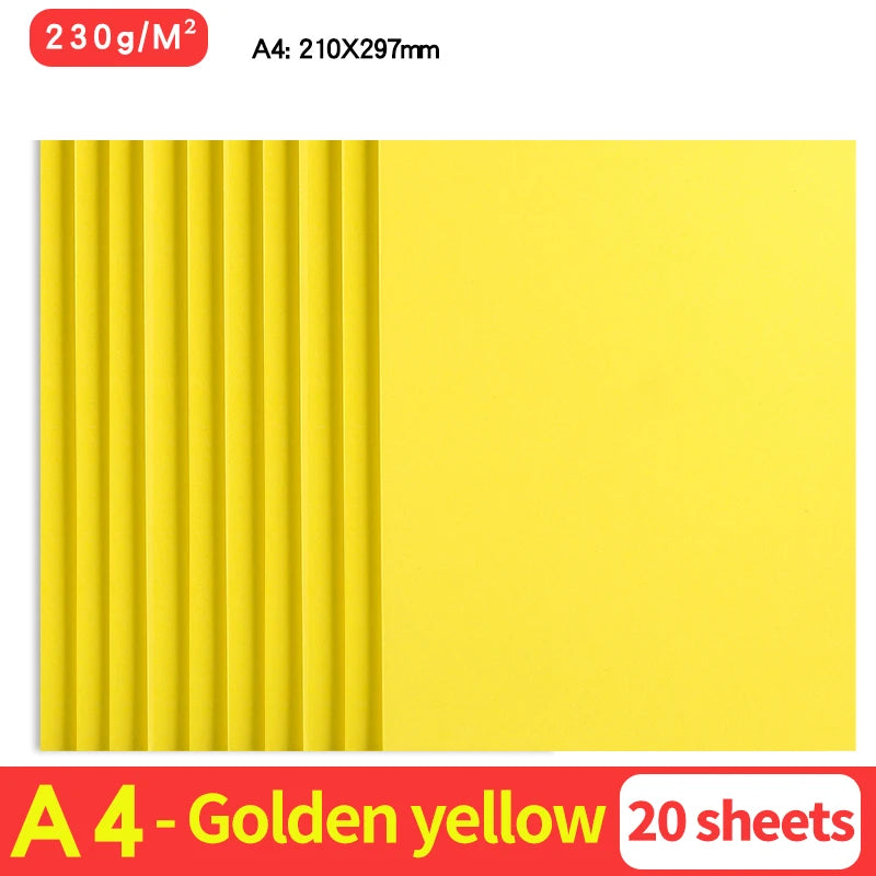 20Sheets 230G A4 Color Cardstock Paper Business Card Cardboard DIY Gifts Card Scrapbook Materials Drawing Card Art Supplies