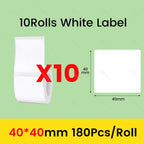 3/5/10 Rolls NiiMbot B21 B1 Label Printer Paper Roll Waterproof Anti-Oil Tear-Resistant Price Tag Pure White Sticker Papers