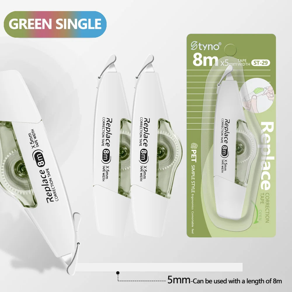 1Pcs 8m*5mm Correction Tape Transparent Student Kawaii Tape Cute Modification Corrector Tape Office School Stationery Supplies