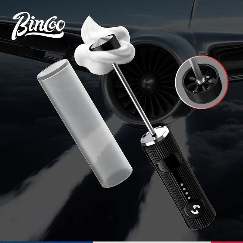 New Milk Foamer Bincoo Coffee Frother Rechargeable Handheld Coffee Milk Electric Handle Blender Egg Beater Espresso Tool
