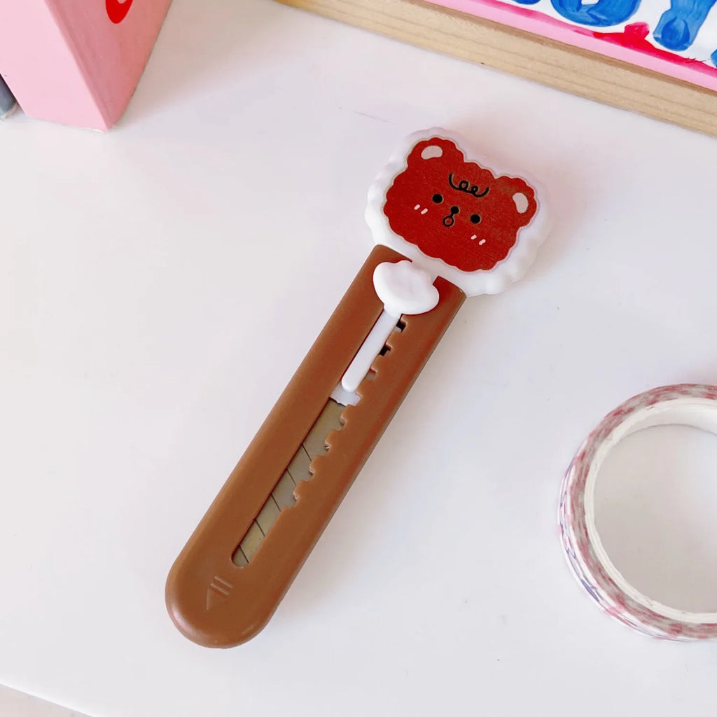 Mini Box Cutter Cartoon Cute Girly Pink Cat Paw Clouds Cutter Letter Envelope Opener Mail Knife Supplies Scrapbooking Tools