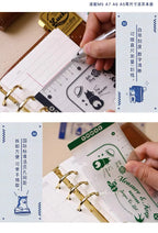 Binder Storage ruler vintage loose-leaf Notebook inner page index divider bookmark DIY accessory flexible ruler