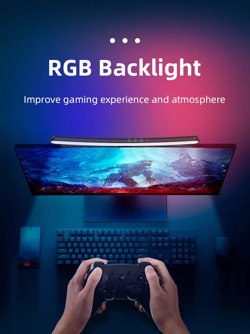 Led Monitor Light Bar Computer Lamps Reading Light Screen Hanging Desk Light Stepless Dimming Monitor For Bedroom Study Room