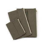 Canvas Zipper Card Holder for Travel Notebook, Canvas Storage Bag File Folder Refill Insert for Standard Journals Stationery