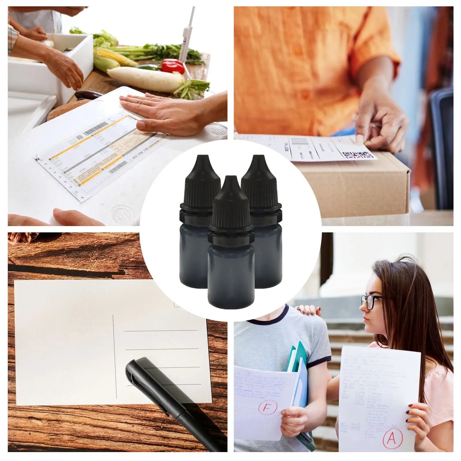 30ml Black Ink Refills Parcel Privacy Information Eliminators Anti-theft ID Security Stamp Messy Code Confidential Seal Supplies