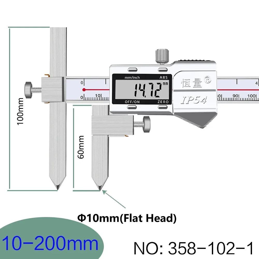 Round Hole Center Distance Digital Caliper 10mm 20mm Cone Probe Measuring Hole Center Distance Hole Distance Center Line Caliper