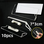 10/20/30Pcs Name Tag Blank Name Badges Acrylic Name Tag Holders 70x30mm Insert Blank Acrylic Nameplate【SMQ】