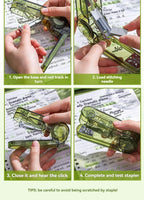 Acrylic Transparent Stapler 360-Degree Rotating Multifunctional Powerful Long Stapler for School And Office Use