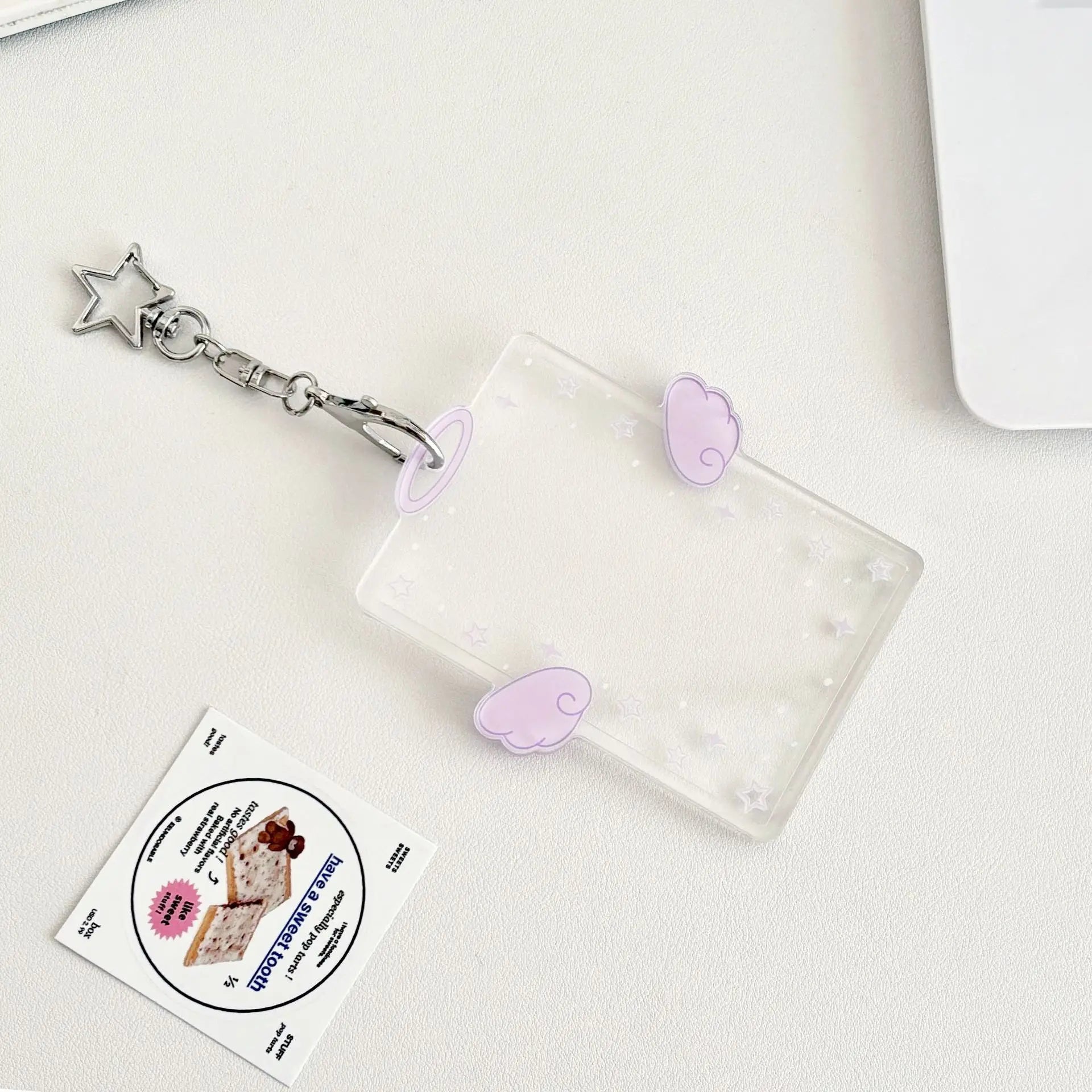 Kpop Card Holder Keychain Sleeve Clear Acrylic Badge ID Holder Idols K-pop Album Binder Photo Frame