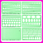Jewelry Design Template Diamond Gemstone Drafting Ruler Kit Formwork Rulers Professional Designer Tools Supplies T-777-1 T-777-2