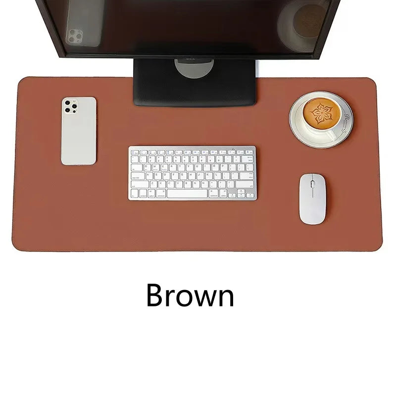 Portable Mouse pad large Gaming Waterproof Non-slip PU Leather Suede Desk Mat Computer Keyboard desk pad Mats white mousepad