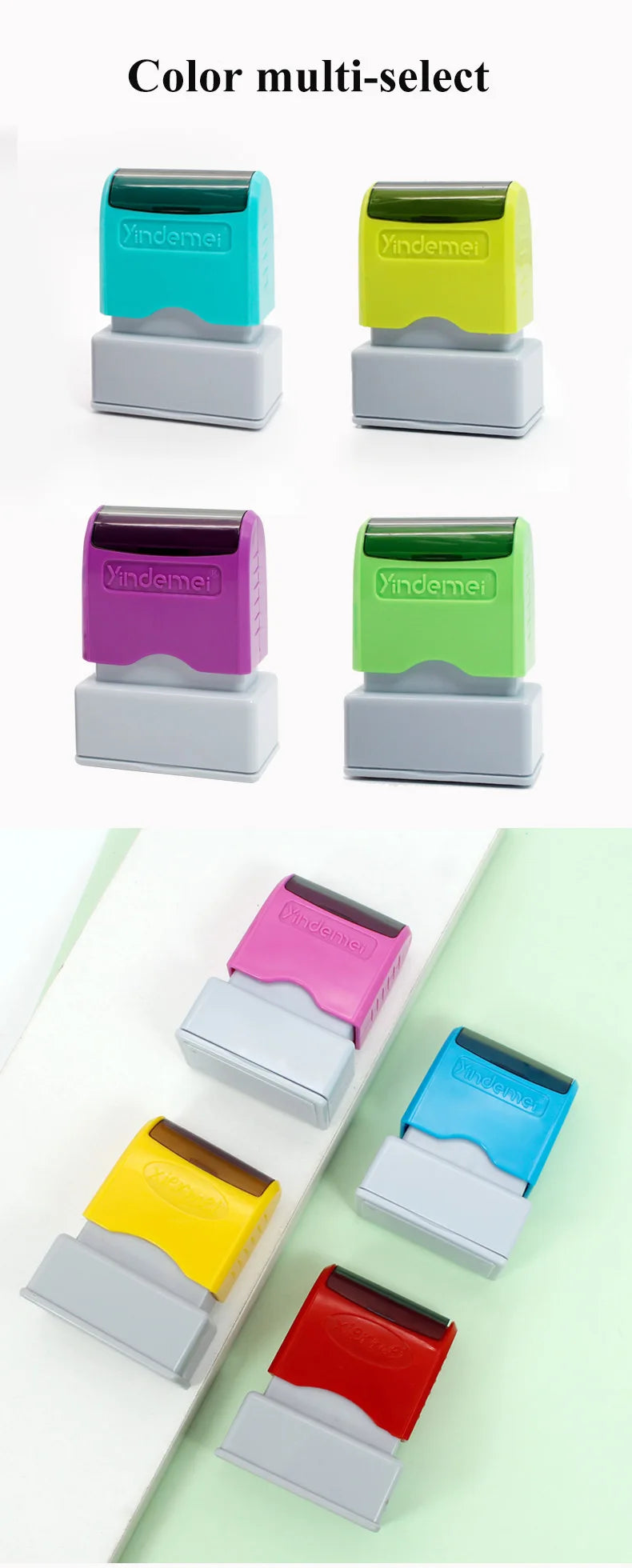 Custom Teacher Name Ink Stamp Signature Calligraphy Selfing-Inking Personalized Letter Stamp For School Student Child