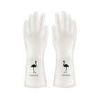 Female waterproof rubber latex dishwashing gloves kitchen durable cleaning housework chores dishwashing tools