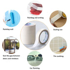 Masking Tape White Color  Sealing Self Adhesive Tape Car Painting Shelter Decoration Paper Tape Waterproof 20m / roll