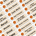 80/160/240pcs Personalized Name Stickers Custom Waterproof Labels Stick on Tag Kids Teacher Parents School Daycare - Basketball