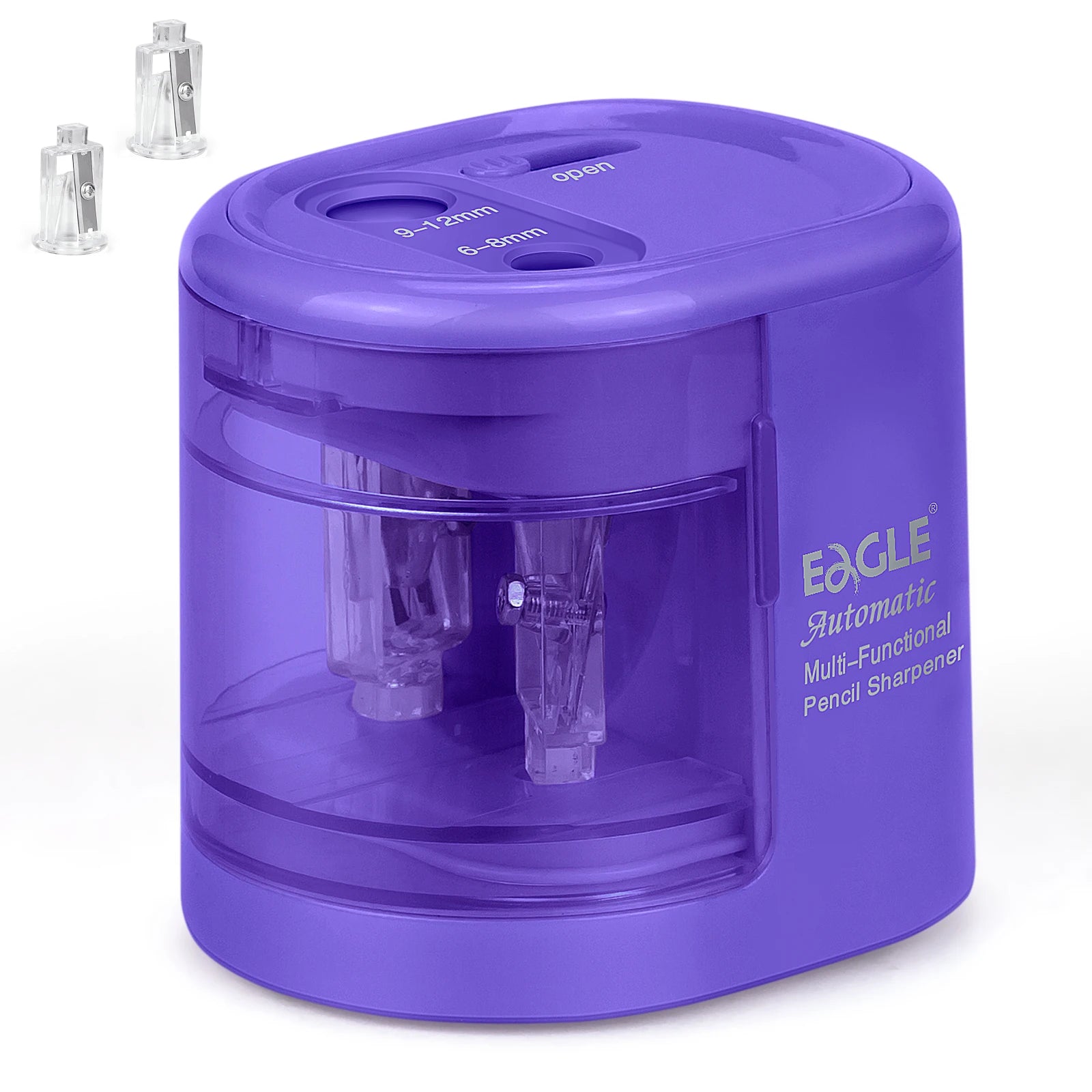 Eagle Auto Pencil Sharpener, Battery or USB Operated, Dual Holes, Dual Blades,  Portable,Office,School Supplies Stationery
