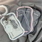 Creative Kpop Photocard Holder Transparent Keychain Photo Sleeve Bus Student Card Case Protector