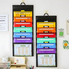 New! File Organizer Folder Hanging Long Size Bond Paper Wall-Mounted Rainbow Classification Large Capacity Office Folder