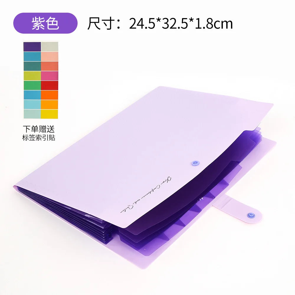 Accordion File Organizer 8 Pockets Expanding File Folder with Labels A4 Letter Document Paper Organizer for School Office