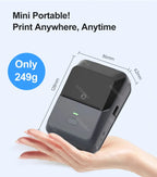 P2 Thermal Wireless Label Printer 20-58mm 2 inch Portable Bluetooth Sticker Mini Printer Price Tag Barcode Label Maker DIY