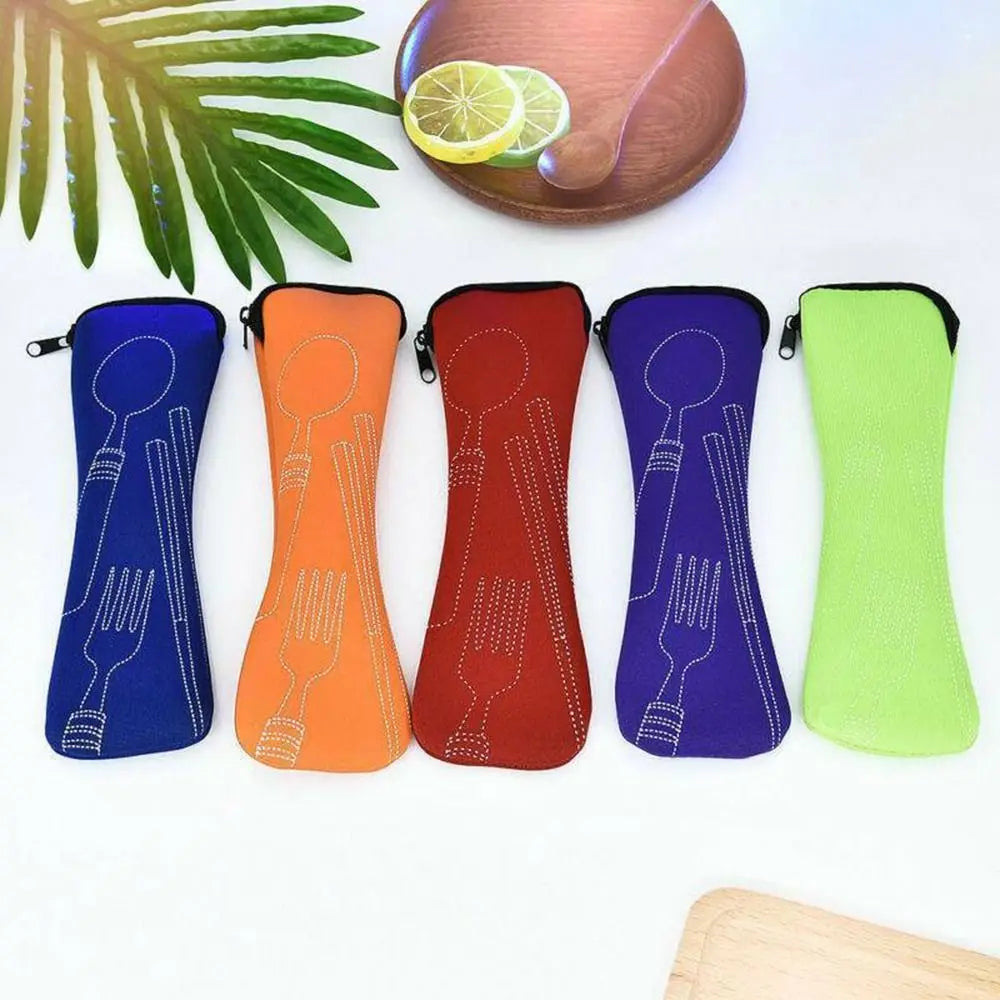 Travel Packaging Tableware Bag Picnic Portable Tableware Case Without Dinnerware Cutlery Bags Picnic Fork Spoon Storage Box