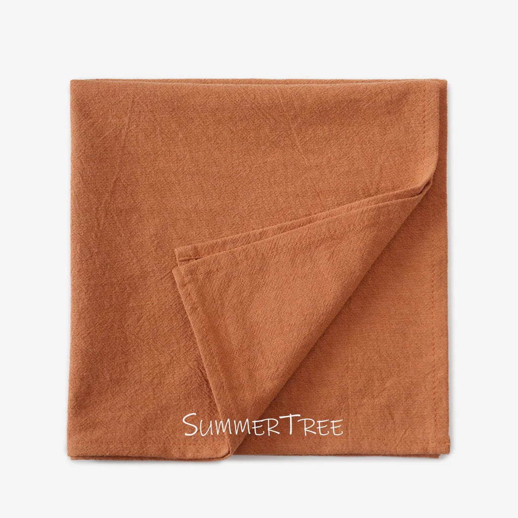 6pcs 40x40cm Cloth Napkins Washed Cotton Dinner Table Napkin Square Soft Absorbent Washable for Home Wedding Party Decoration