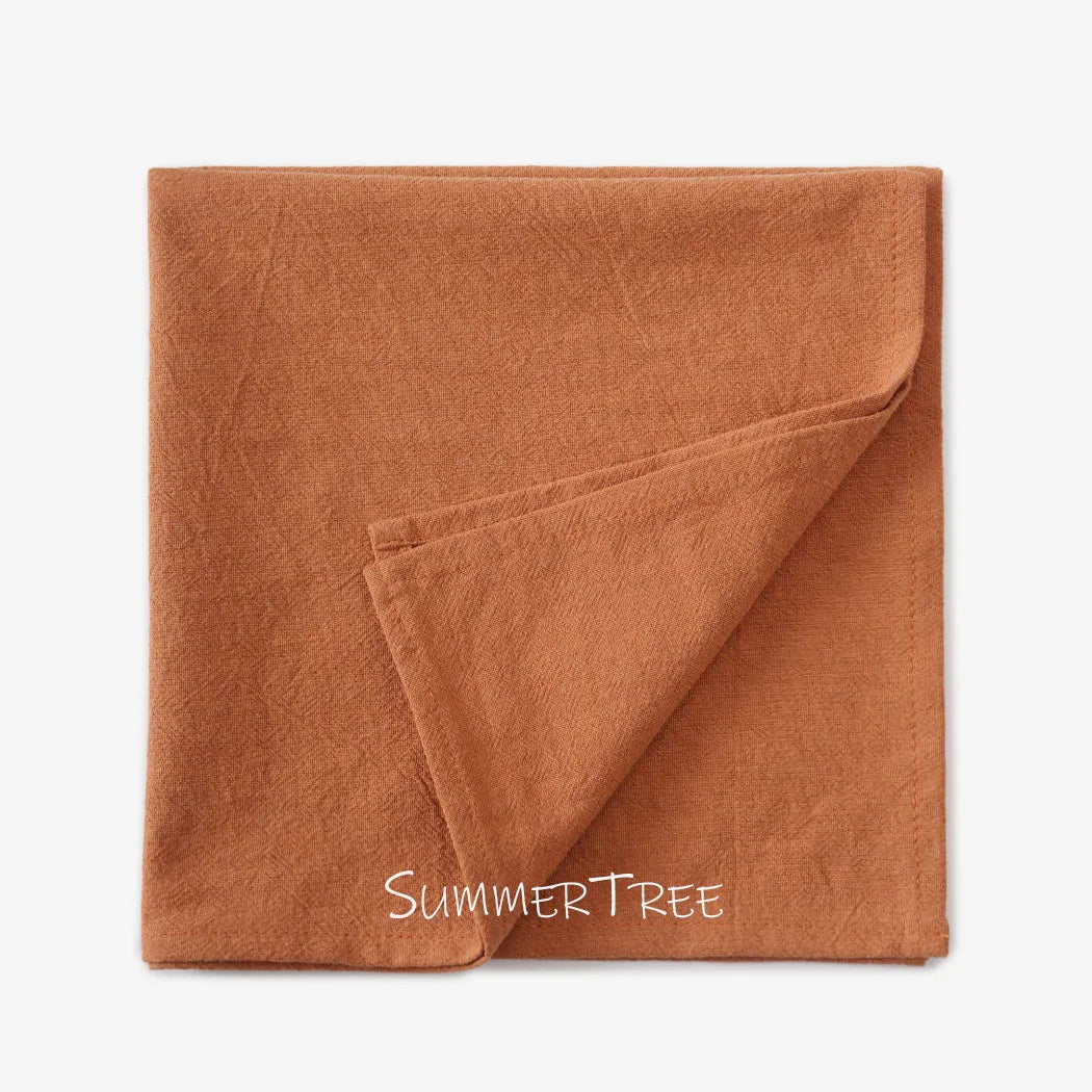 6pcs 40x40cm Cloth Napkins Washed Cotton Dinner Table Napkin Square Soft Absorbent Washable for Home Wedding Party Decoration
