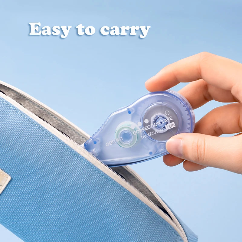 Deli Correction Tape Set Portable White Tape for Kids Writing Error Masking Correction Stationery Core Width 5mm