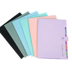 A4 Size Accordion File Folder 5 Pocket Filer Folder with Labels for Documents Paper Organizer for School Office