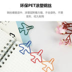 20-100pcs Metal Airplane Shape Office Paper Clips Bookmark School Office Stationery DIY Paper Clip Holder Craft Supplies