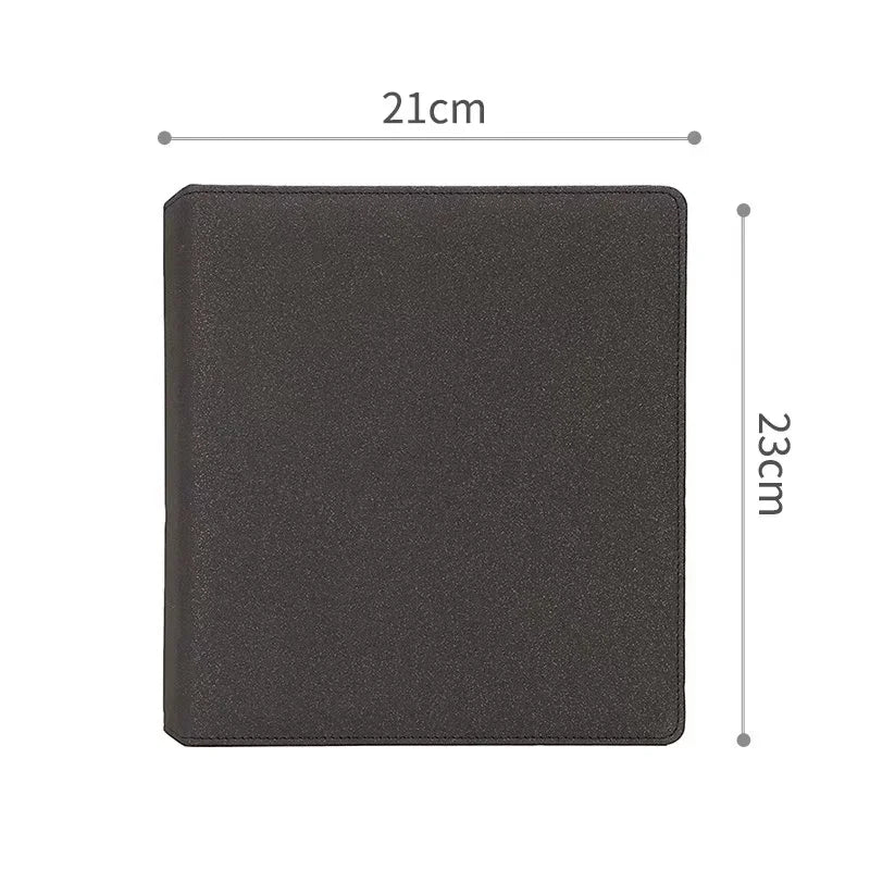 PU Leather Photo Card Macaroon Binder 3 Ring A5 Glitter Cover Kpop Polaroid Photo Album Postcard Collect Book 2 4 Pocket Sleeves