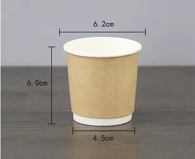 100pcs/pack 4oz 100ml Disposable Paper Cup Espresso Cup  Coffee Cup High Quality Double layer Paper Cup