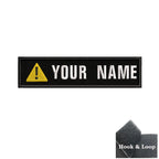 1PC 10cmX2.5cm Custom Name Patch Stripes Badge Iron On Or Hook Loop fire trophy radiation motorcycle blood drop love Pentagram