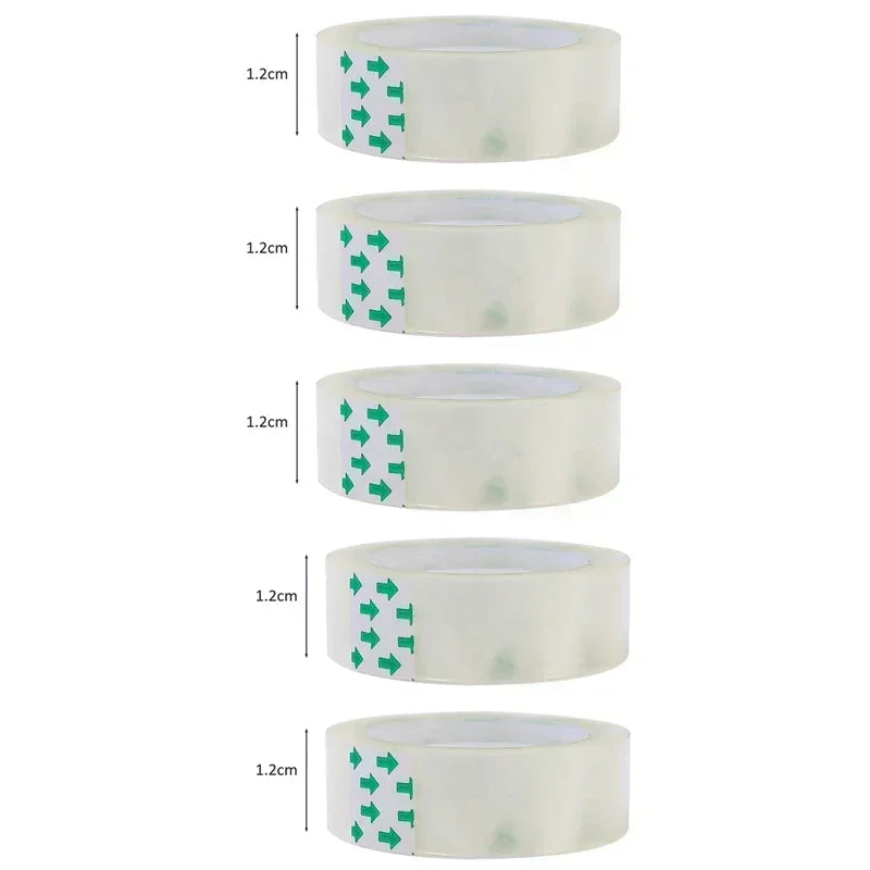 1-10Rolls Transparent Adhesive Tapes for Gift Wrapping Packing Home Office Use School Stationary Clear Refill Tape 8mm/12mm/18mm
