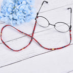 5Pcs Mix Colorful Flat Strap Eyeglasses Rope Anti-Lost Ethnic Style Eyeglasses Strap Eyeglass Cord Holder Retainer Strap