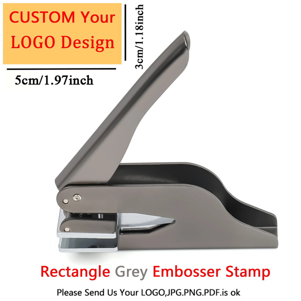 Customized Embosser Stamp Private Logo Customization Library Book Invitation Wedding Embossing Stamp Company Paper Leather Seals